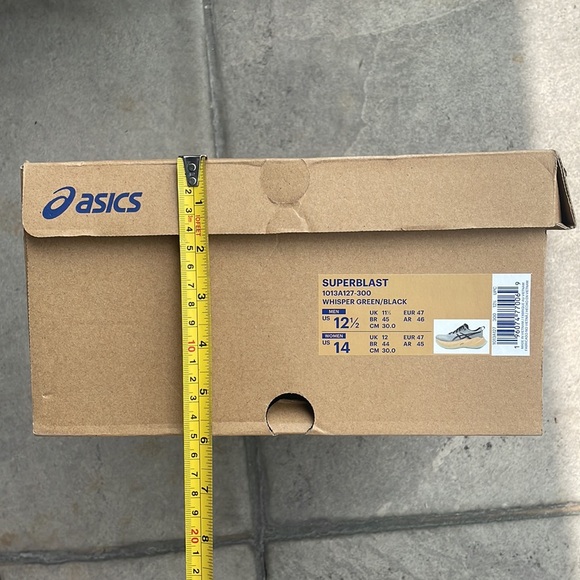 2 ASICS Empty Packaging Storage Dust Blue With Laces Backpack Plastic Bag & Box - Picture 2 of 11